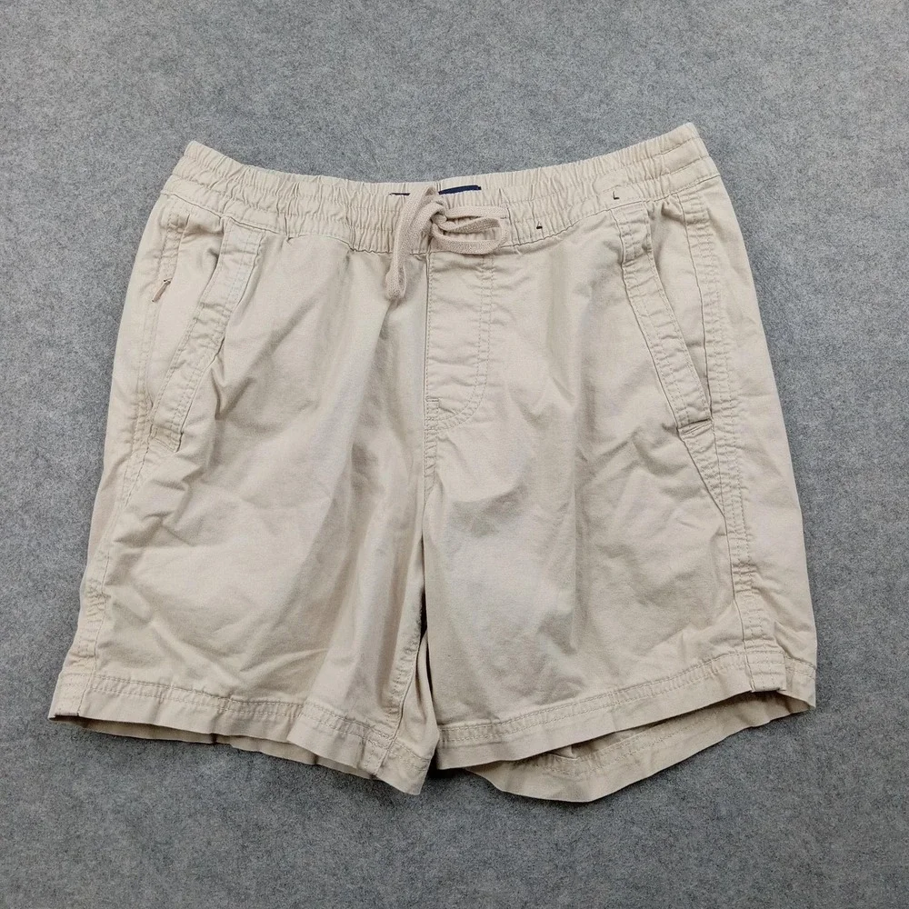 Hollister Shorts Mens Small Beige Jogger Short Epic Flex 8 Inseam Drawstring